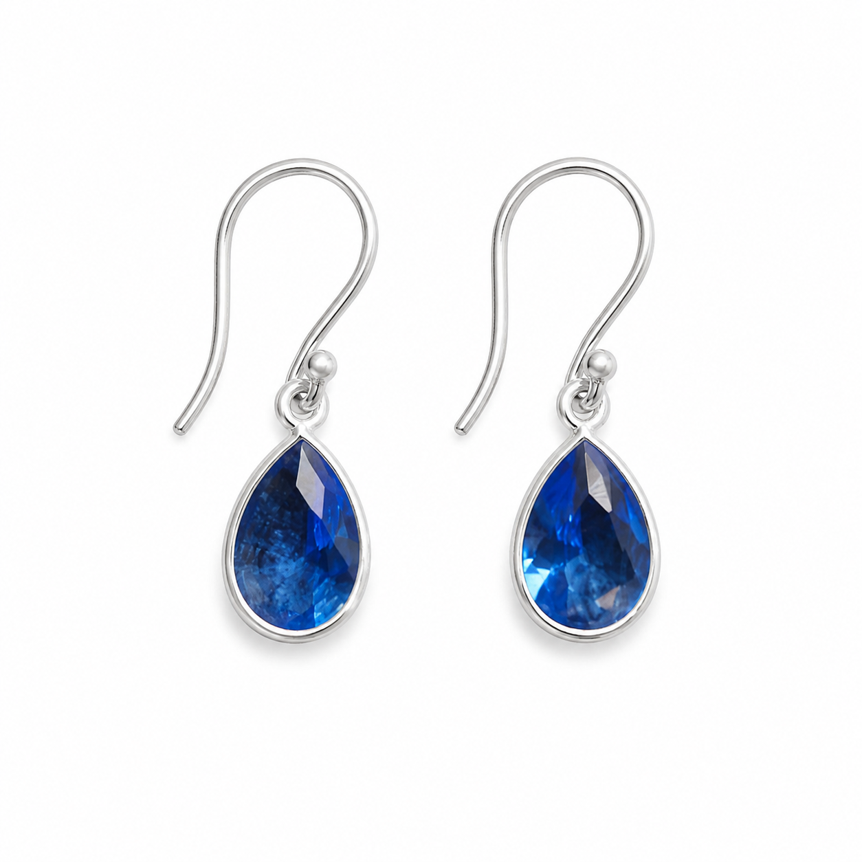 Blue Sapphire Teardrop Earrings