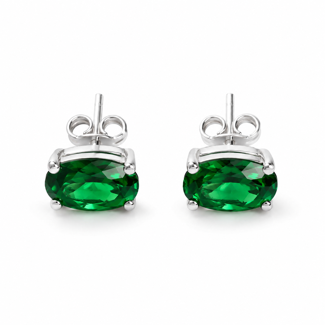 Emerald Green Stud Earrings