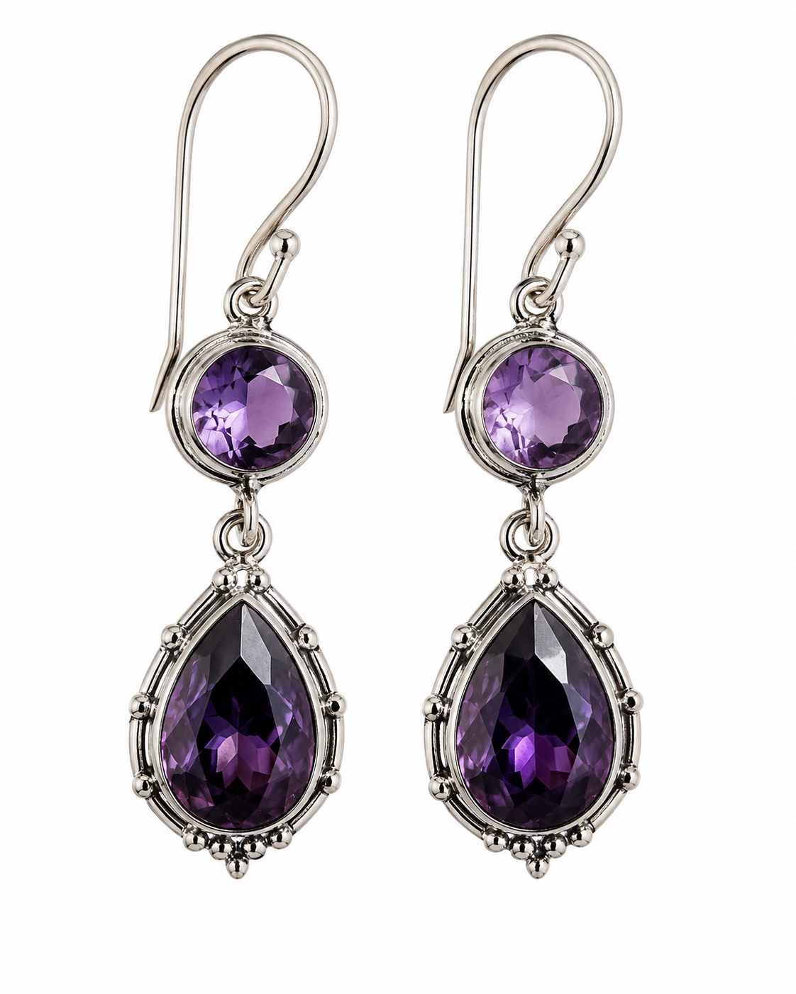 Amethyst Teardrop Earrings