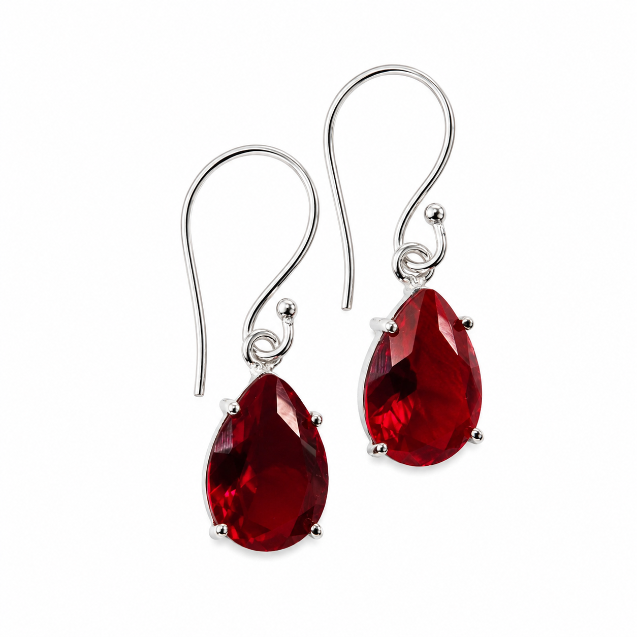 Garnet Teardrop Earrings